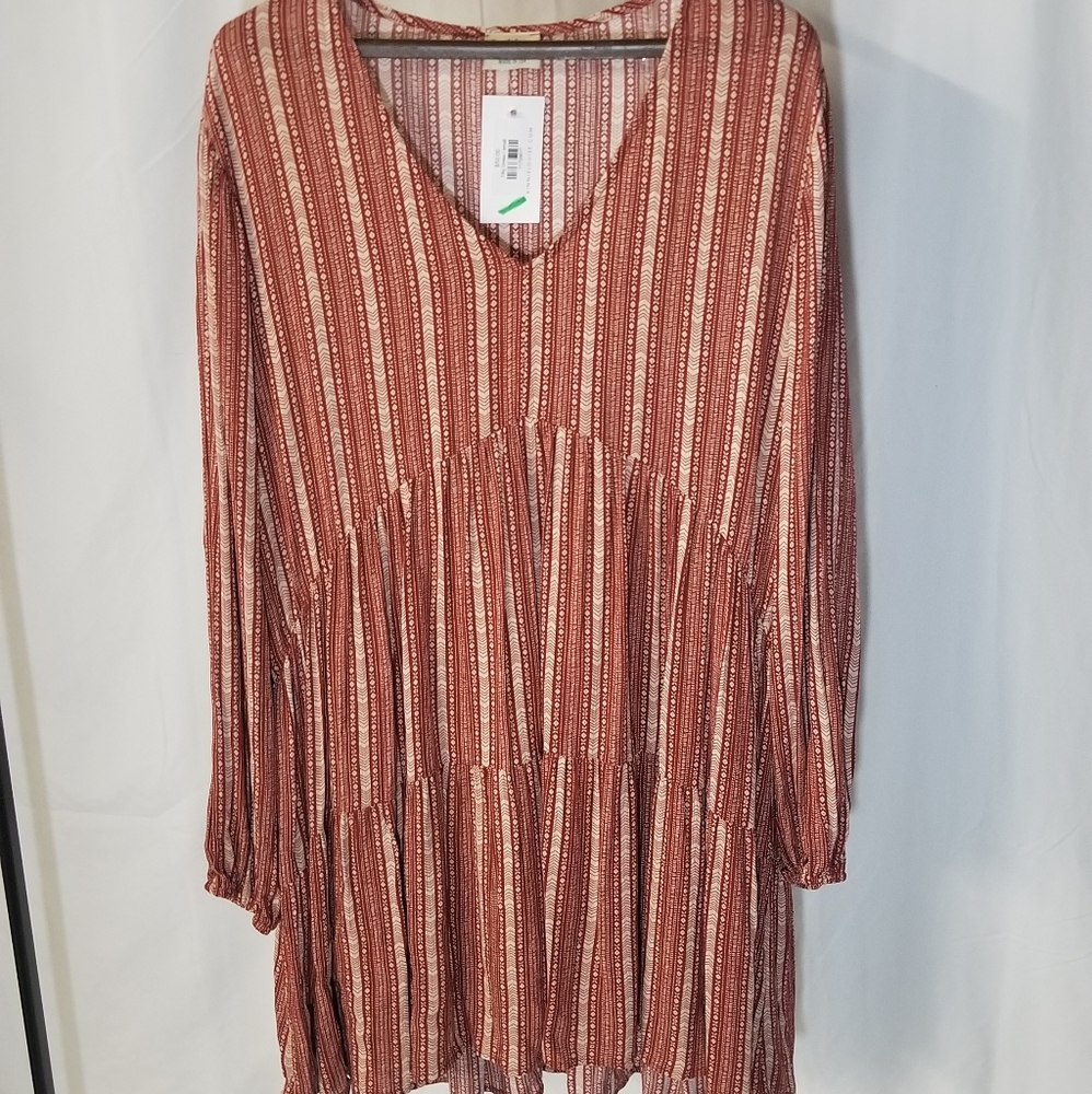 Peach Love Cali Long Sleeve Dress